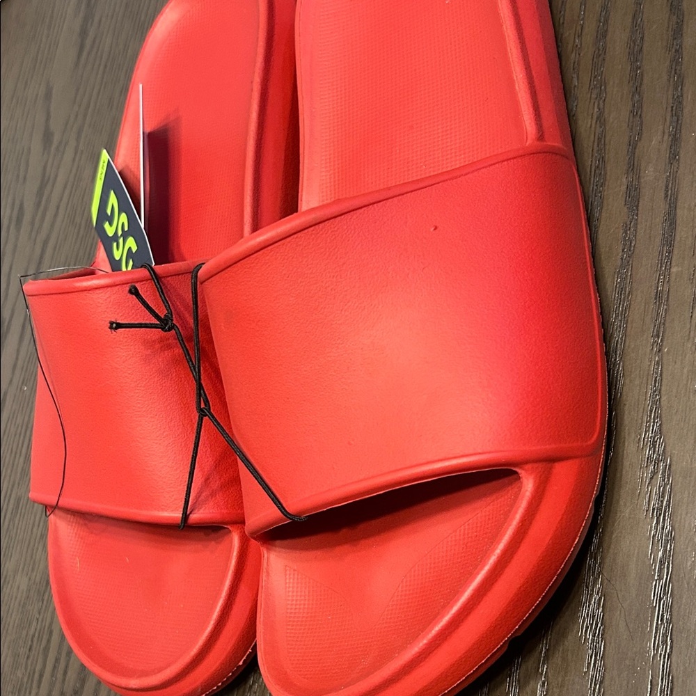 DSG Bright Red Slide Sandals